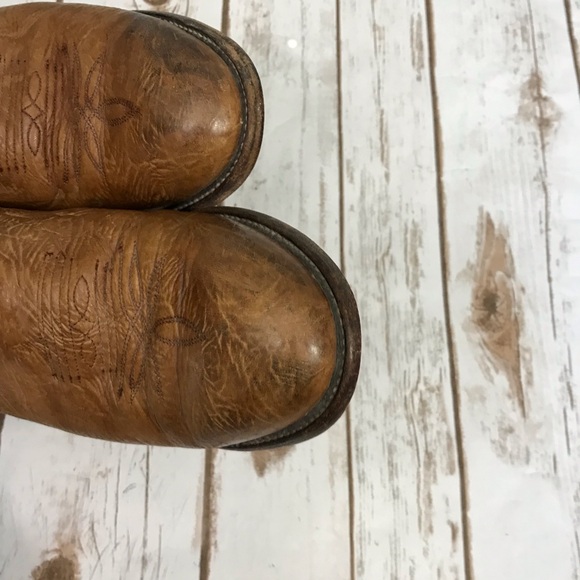 Tony Lama Cowboy Boots Size 10.5 mens Leather Western - Picture 12 of 17